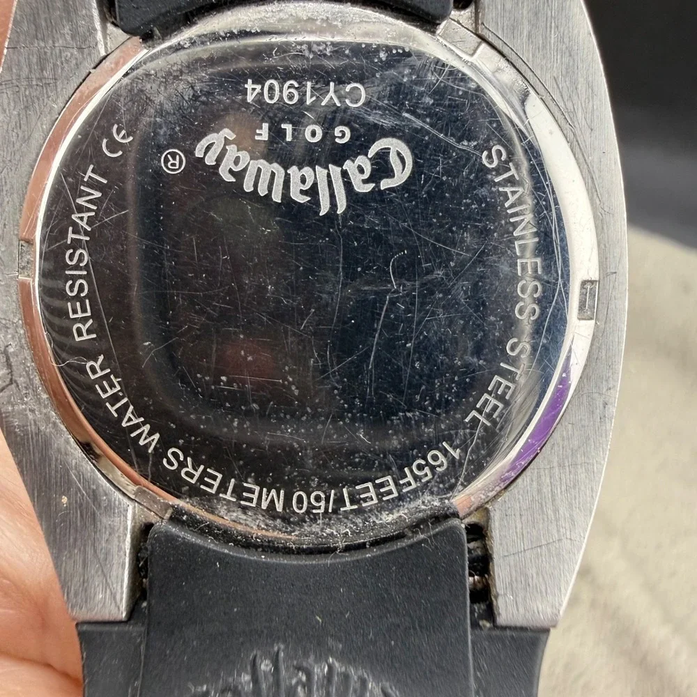 Vintage Callaway Golf Watch Silver Tone UNTESTED 8